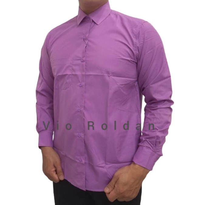 Vio Roldan Kemeja Polos Pria Kemeja Formal Kemeja Kerja Kemeja Katun Kemeja Pria //VIOLET