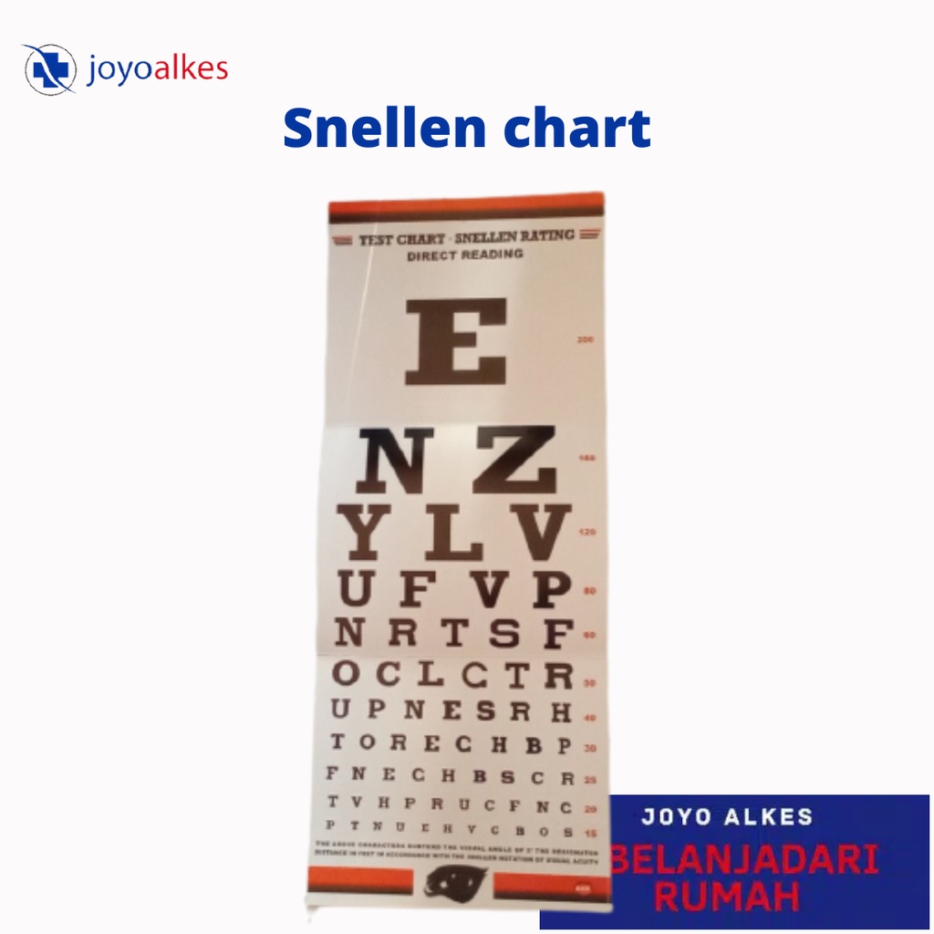 Snellen Chart Kertas Untuk Tes Mata Rabun Senilai Rp5 000