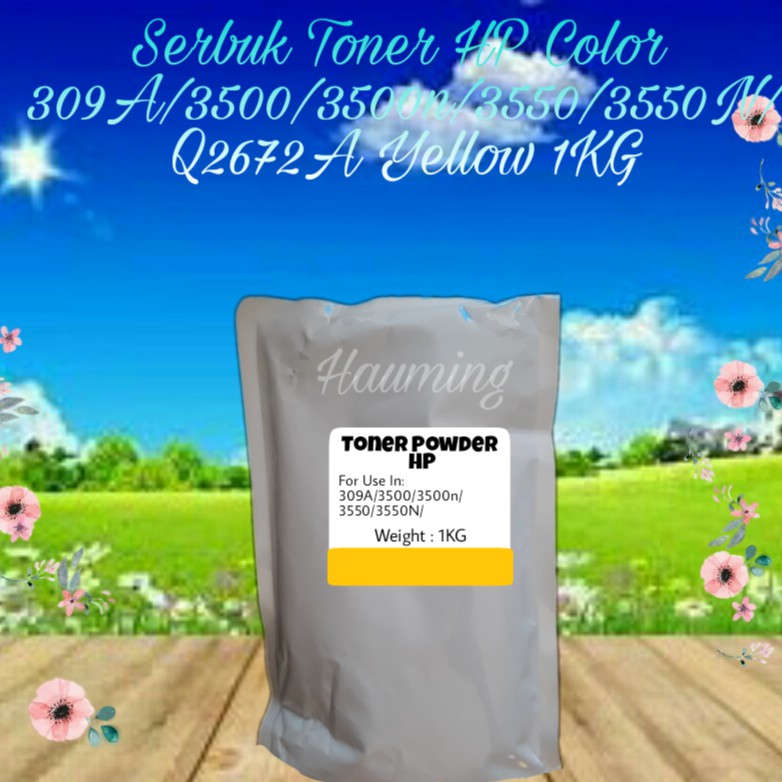 Serbuk Toner Refill Powder Bubuk HP 309A 3500 3500N 3550 3550N Q2672A Yellow 1kg