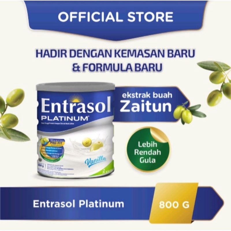 

Entrasol Platinum Vanila 800gr Massa Otot , jantung, recovery