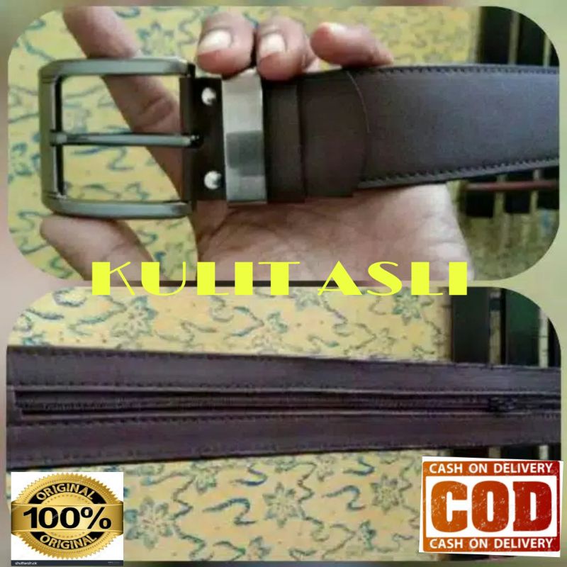 IKAT PINGGANG PRIA REL PLUS RESLETING GESPER SABUK KULIT PREMIUM LEATHER