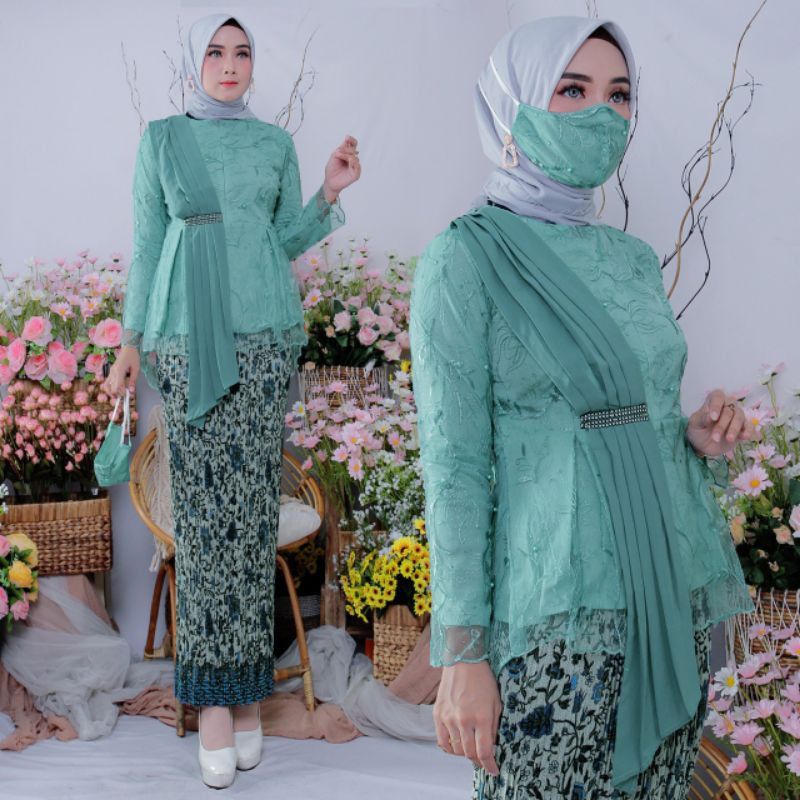 BA BLOUSE AMALIA SELENDANG CERUTY - AURORA SELENDANG - KEBAYA MODERN