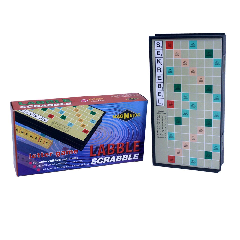Mainan Edukasi Menyusun Huruf Bahasa  Indonesia Scrabble Magnetic Jumbo