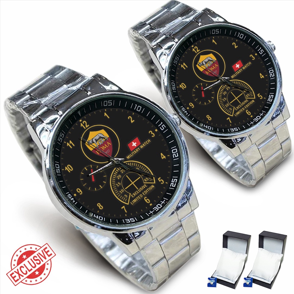 Jam Tangan Rantai Couple AS ROMA (Mantul)