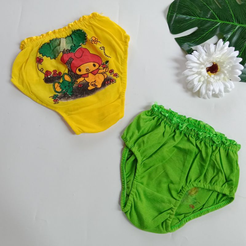 Lusinan 12 PCS Celana Dalam Anak Perempuan Pita Lucu