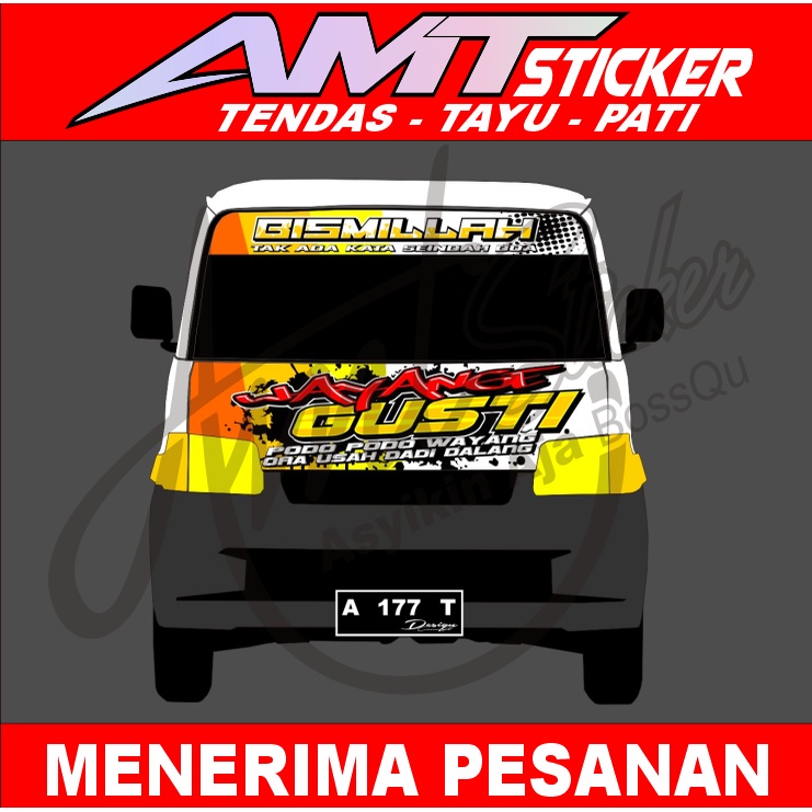 [Terbaru] STICKER TULISAN CABIN DEPAN MOBIL PICK UP STIKER KAP STIKER KACA STIKER WAYANGE GUSTI STIK