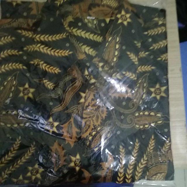 Kenongo Kemeja Hem Pendek Padi Pekalongan Sogan Remekan Murah Berkualitas M L Xl