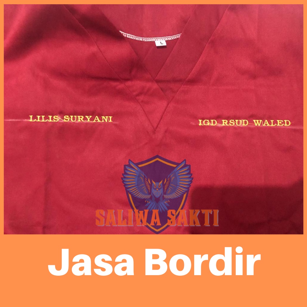 Khusus Untuk Penambahan Jasa Bordir Nama Baju Ok Medis - Saliwa Sakti