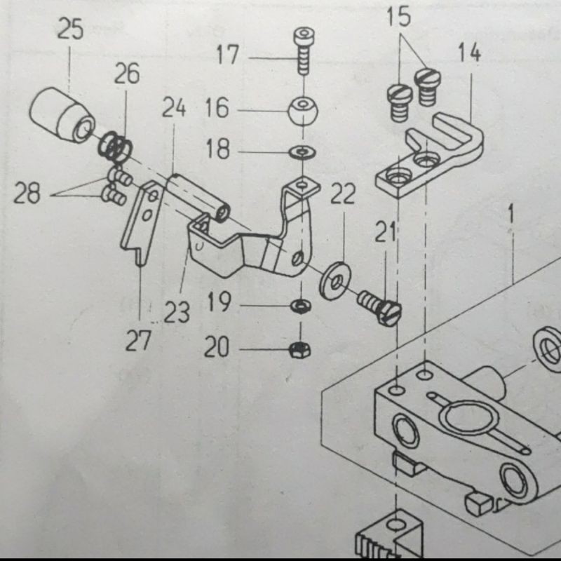 246011 Bracket Pisau Mesin Jahit Karung NP7A / NP-7A