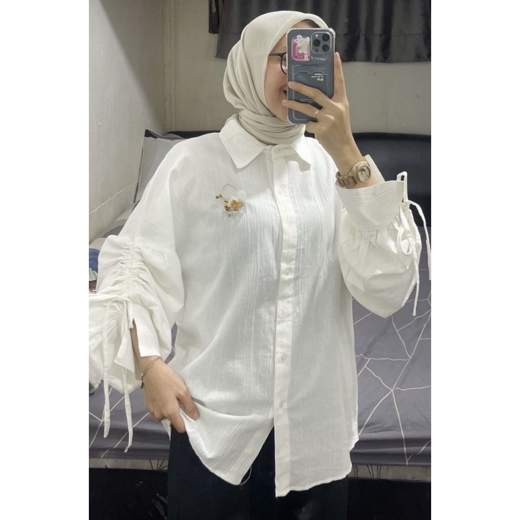 1KG MUAT 5PCS | JANETA TOP ATASAN BLOUSE SERUT AIRFLOW CRINKLE HITS HITS OOTD FASHION WANITA TERBEST SELLER