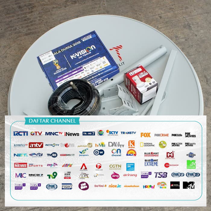 Paket Parabola K-Vision K2000 Cartenz KU-Band & Dish 60cm