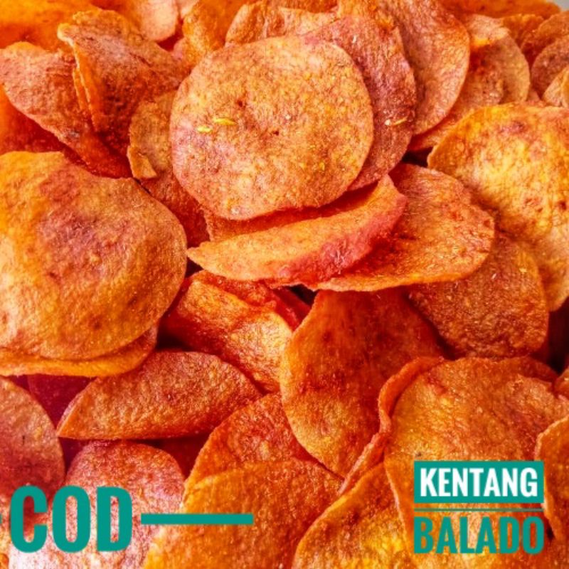 

Keripik / Krecek Kentang Balado Mentah / Kerupuk Kentang 250gr