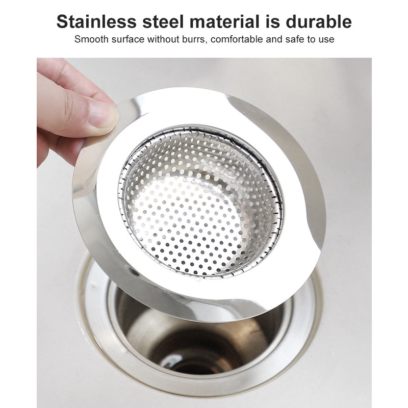 Ready To Ship!! Owt Saringan Saluran Pembuangan Wastafel Dapur Bahan Stainless Steel