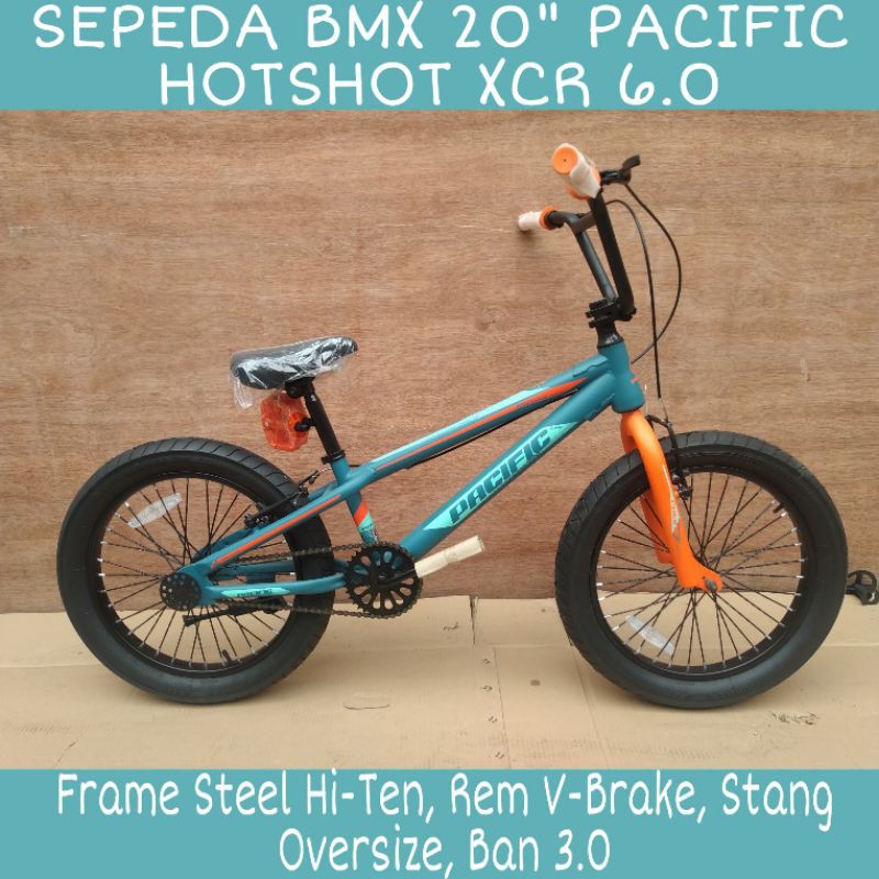 Sepeda BMX 20 Inch Pacific Hotshot XCR 6.0 Steel Hi-Ten, Rem V-Brake, Ban 3.0