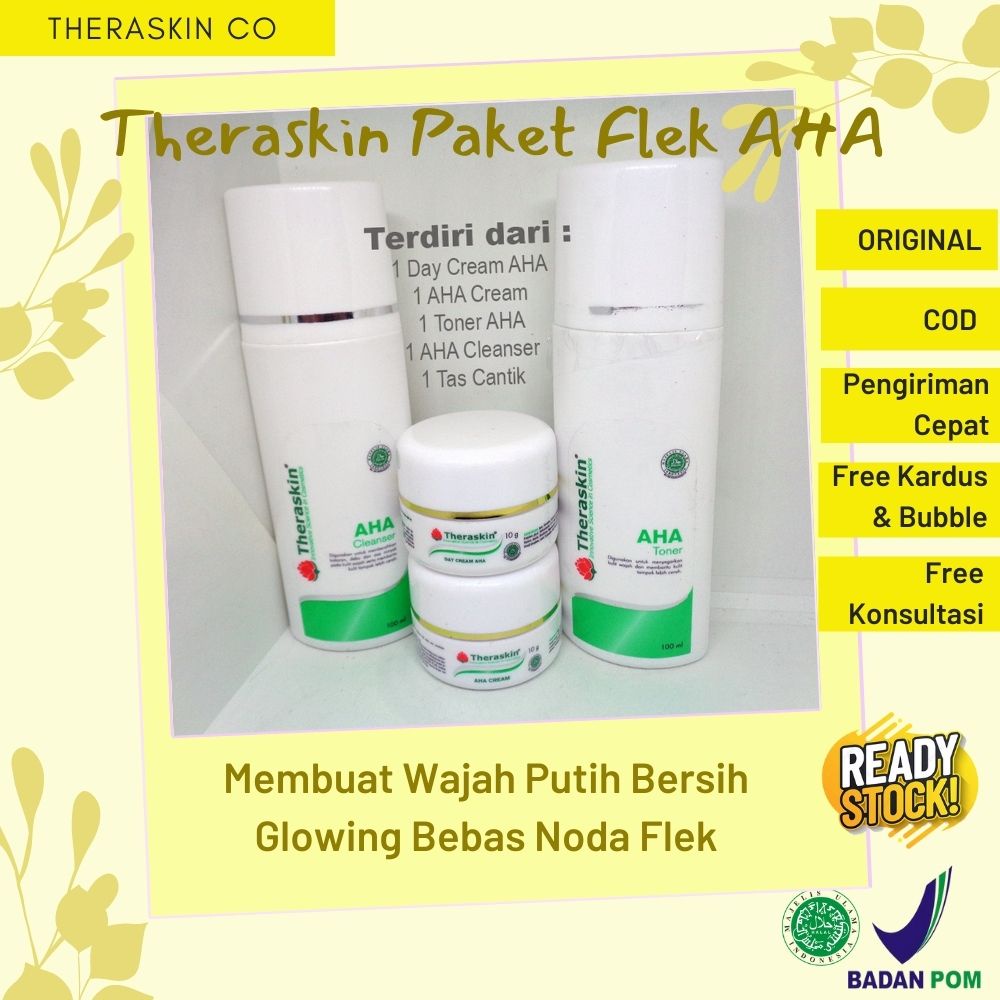 Cream Theraskin Original Paket Flek - Krim Theraskin Asli Penghilang Flek - Theraskin Glowing AHA - 