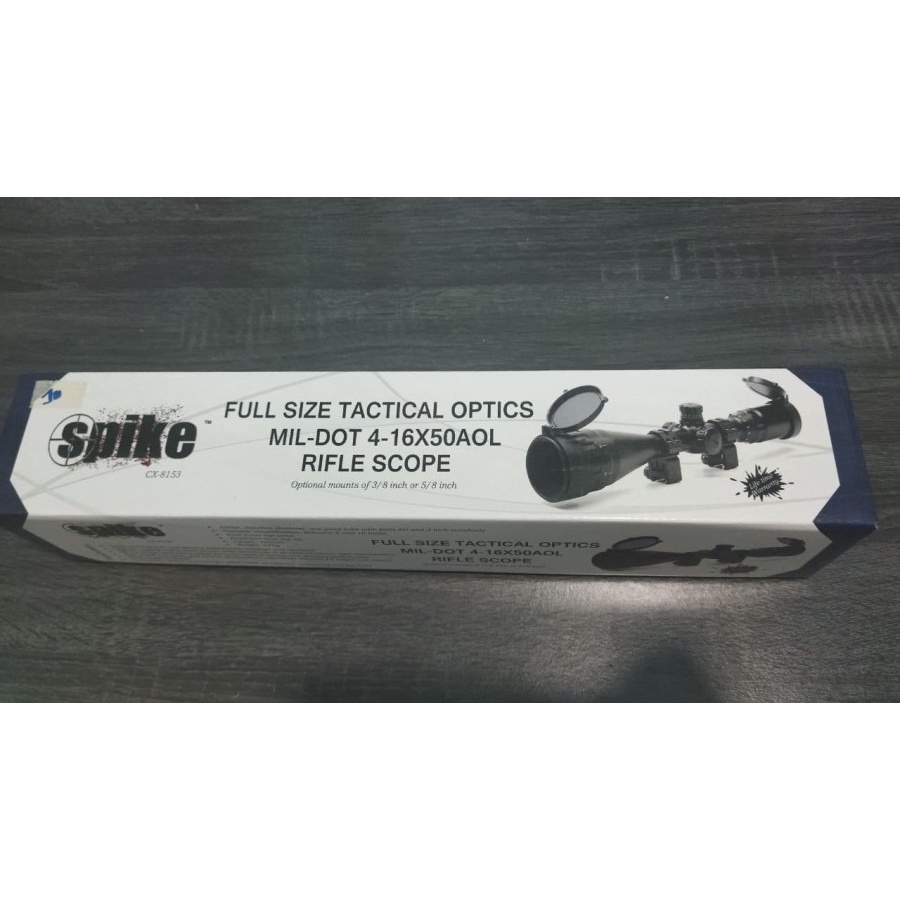 Teleskop Senapan Spike MIL DOT 3-12x40 AOL