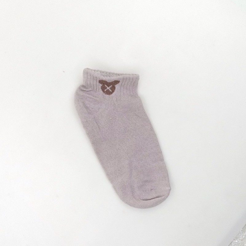 OVERFLOWS.ID Kaos Kaki Import Mata Kaki Ankle Sock Pendek Wanita Remaja Motif Smile Gelombang Kaos kaki Miki Lucu-MIKI DUSTY