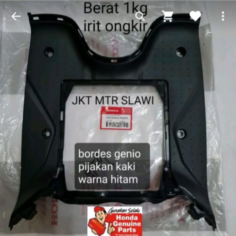 64310-K0J-N00ZC step floor genio bordes genio pijakan kaki genio warna hitam ori honda ahm asli honda