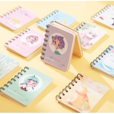 buku catatan ring buku diary mini motif lucu