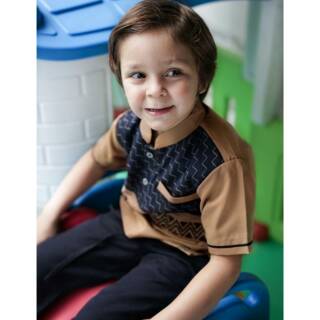 Baju koko anak RAYYAN BROWN original by koko alachwan kids Baju koko anak RAYYAN BROWN original by koko alachwan kids