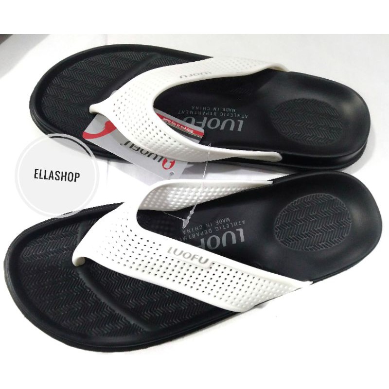 Sandal jepit pria Luofu tali bolong-bolong