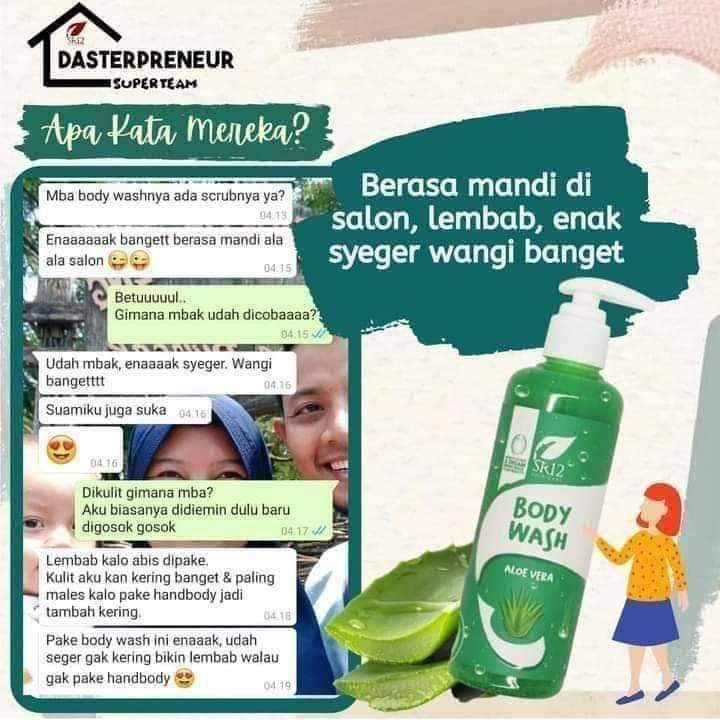 Body Wash Aloe Vera SR12 Sabun Mandi Keharuman Menyegarkan Kulit Bersih Halus dan Lembut