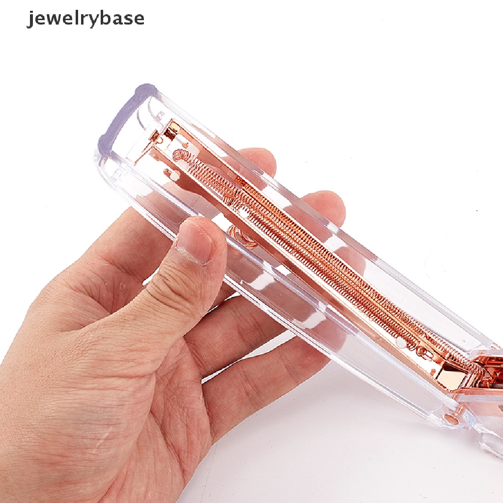 Stapler Manual Bahan Metal Warna Rose Gold Untuk Kantor