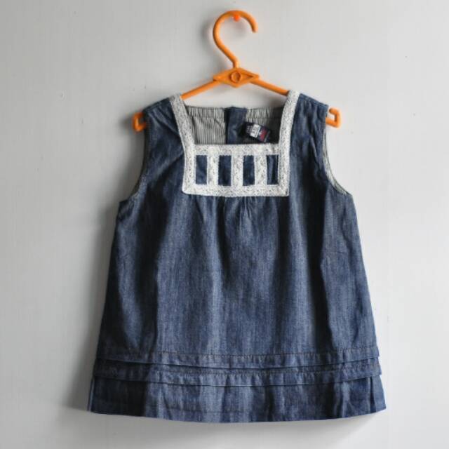 Dress denim Zara anak cewek (baru)
