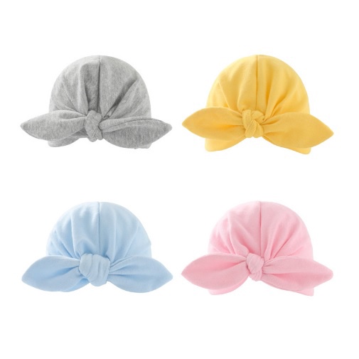 (Pimenova) Turban bayi topi kain bayi import motif pita bahan lembut