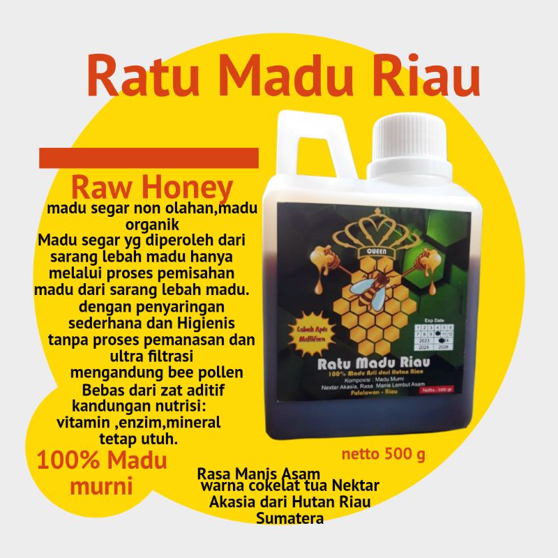 

Ratu Madu Riau madu murni Akasia 500 gram Raw Honey