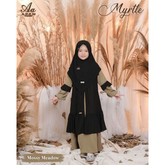 READY SARIMBIT MYRTLE ADEN HIJAB DRESS KIDS SET MOSSY MEADOW DRESS ANAK PEREMPUAN LUCU DRESS ANAK