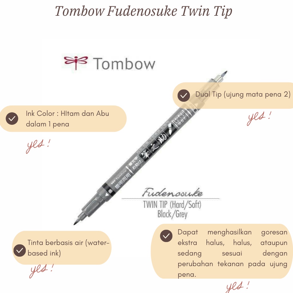 

Tombow Fudenosuke Twin Tip / Brush Pen