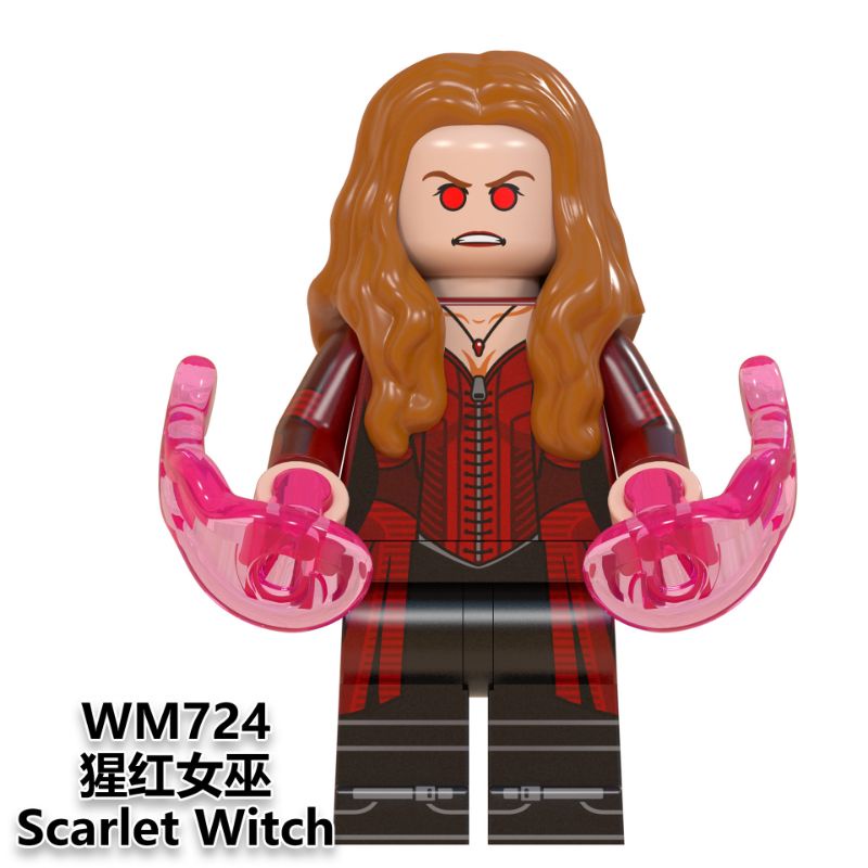Mainan Anak Lego Iron Man Minifigure Murah WM6063 Ironman Minifigures Marvel Avengers Bricks Figure doctor strange wasp antman warmachine scarlet witch thor superman-ScarletWitchWM724