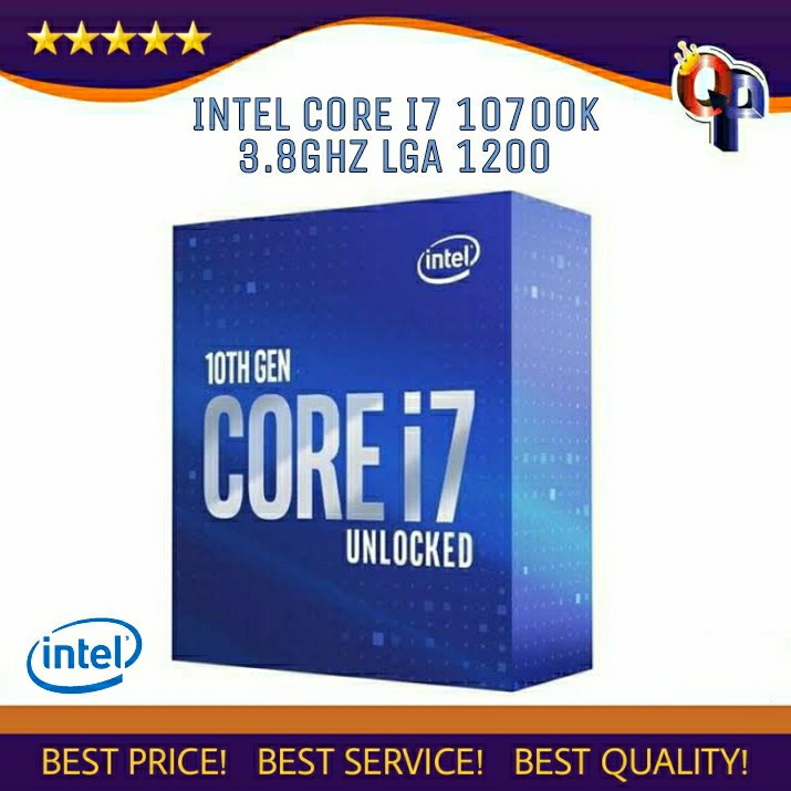 Processor Intel core i7 10700K 3.8 GHz BOX Socket 1200 Gen 10