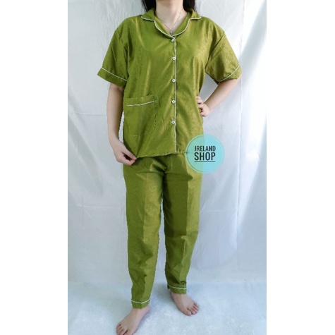PIYAMA DEWASA BTS / BT21 HP/CP/PP-CP EMBOS OLIVE GREEN
