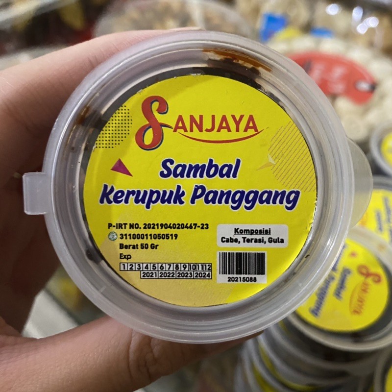 

Sambal Terasi Kemplang Cap Sanjaya - Sambal Terasi Kerupuk - Sambal Belacan Kemplang Kerupuk Cap Sanjaya