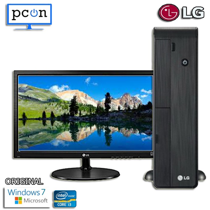 PC Build UP LG Slim i3 Windows ORI set MONITOR NEW