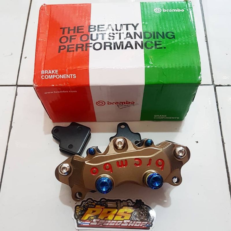 kaliper brembo 2pin 4piston gold brown titan