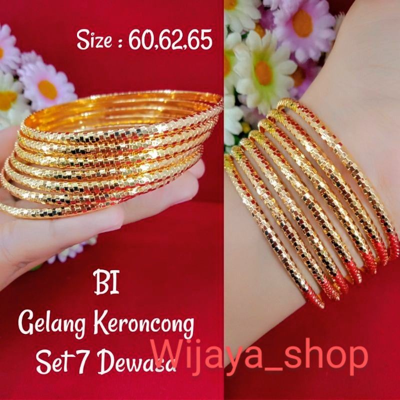 gelang keroncong isi 7 emas muda