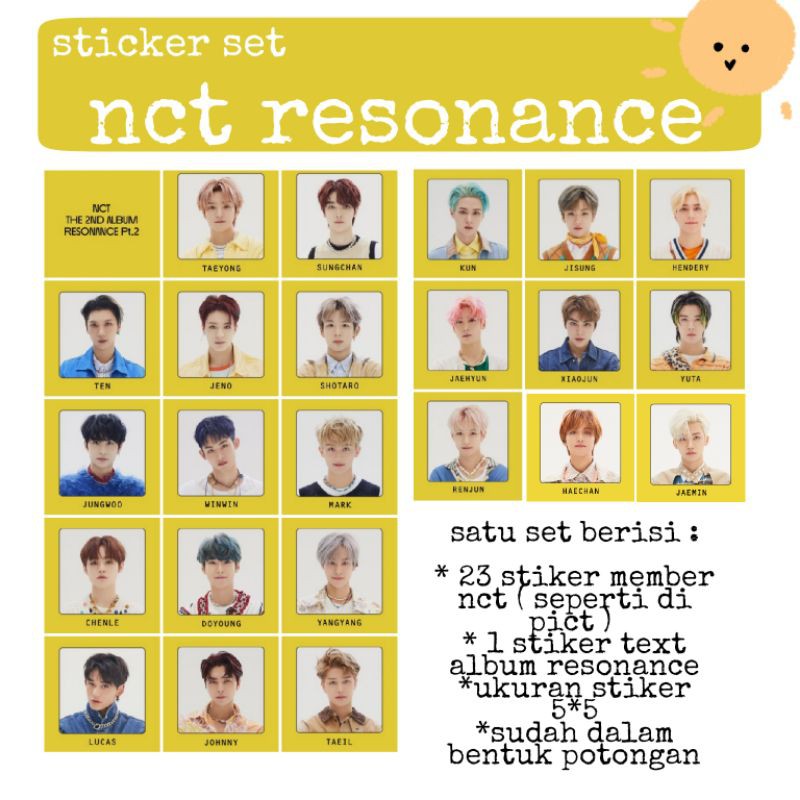 

stiker set nct resonance (24pc)