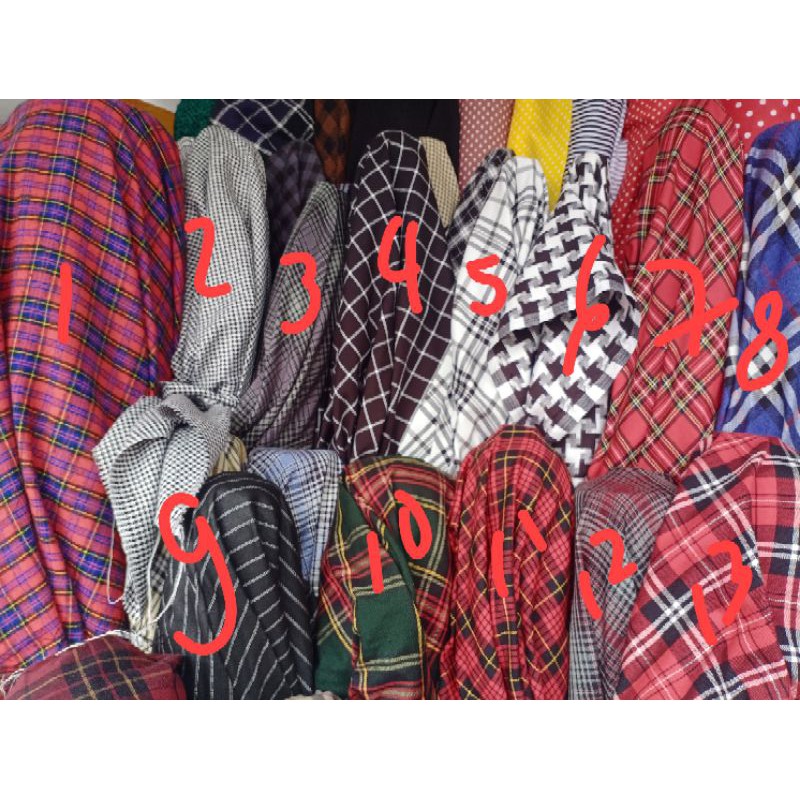 Katun motif kotak kotak