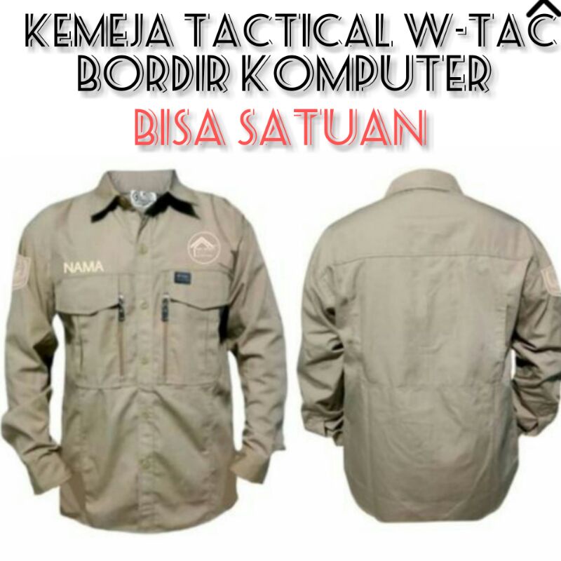 KEMEJA TACTICAL W-TAC BORDIR SATUAN