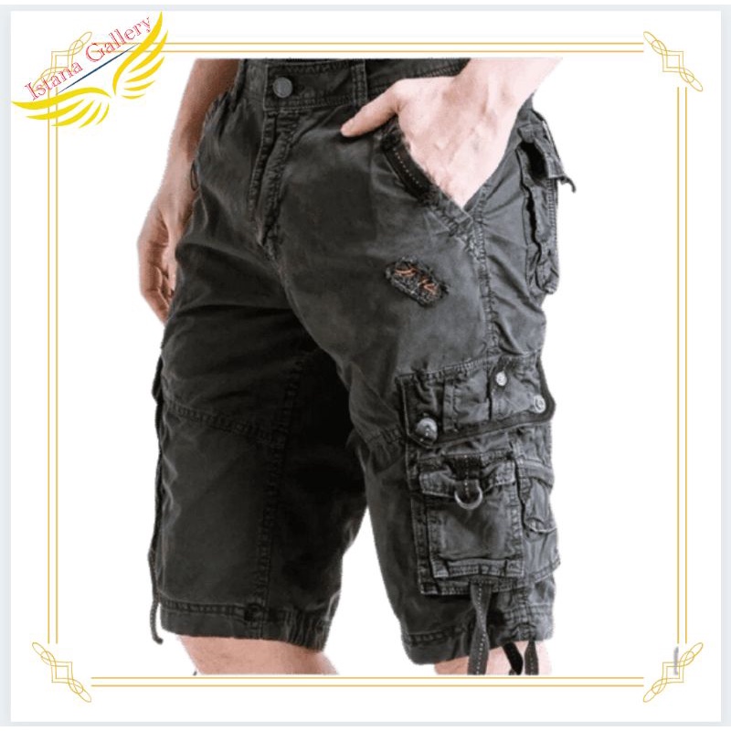 Celana Pendek Pria cargo pdl levis motif dewasa D.karver big size 27-38 murah remaja kimpul lepis