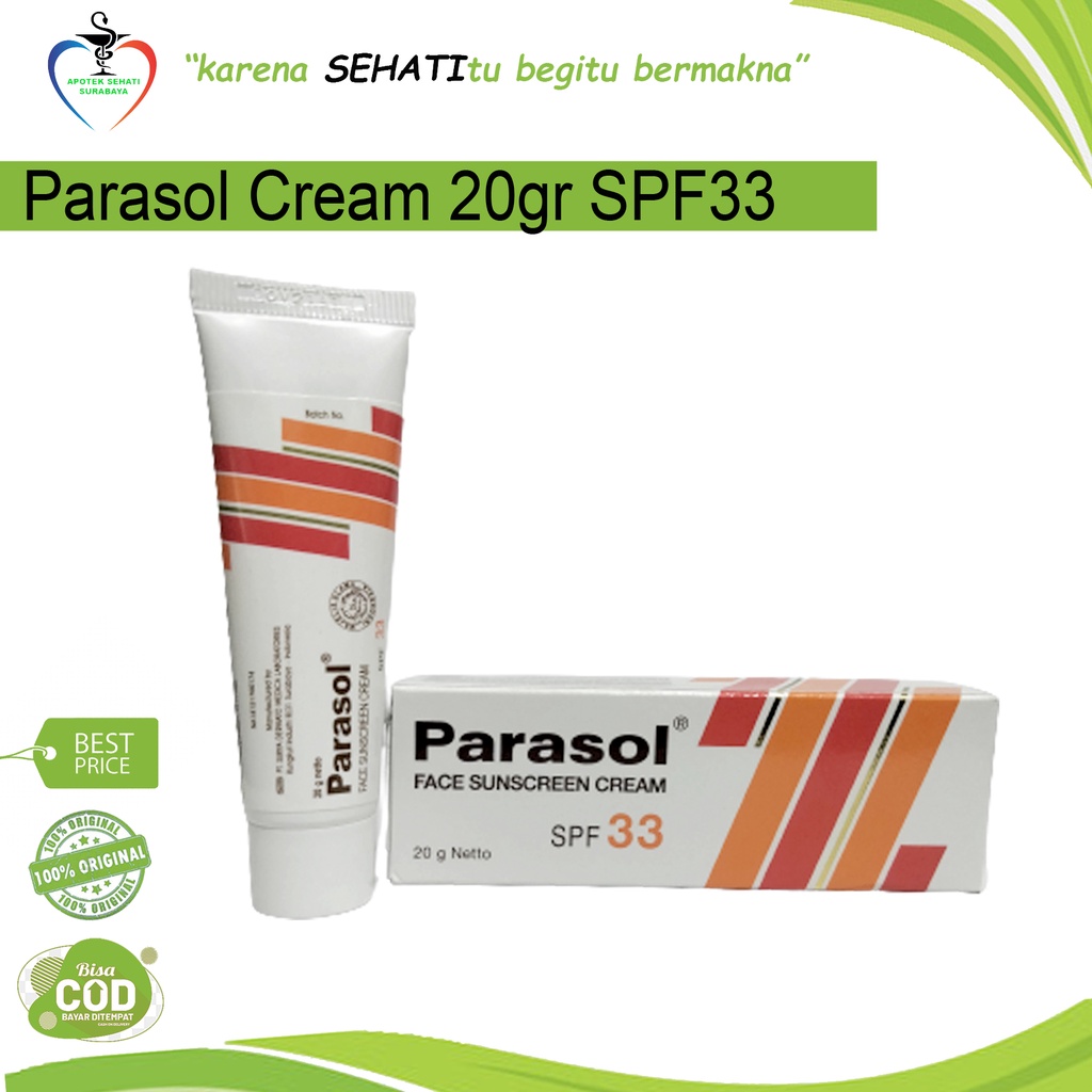 Parasol Cream Sunscreen Wajah SPF 33 20 Gr