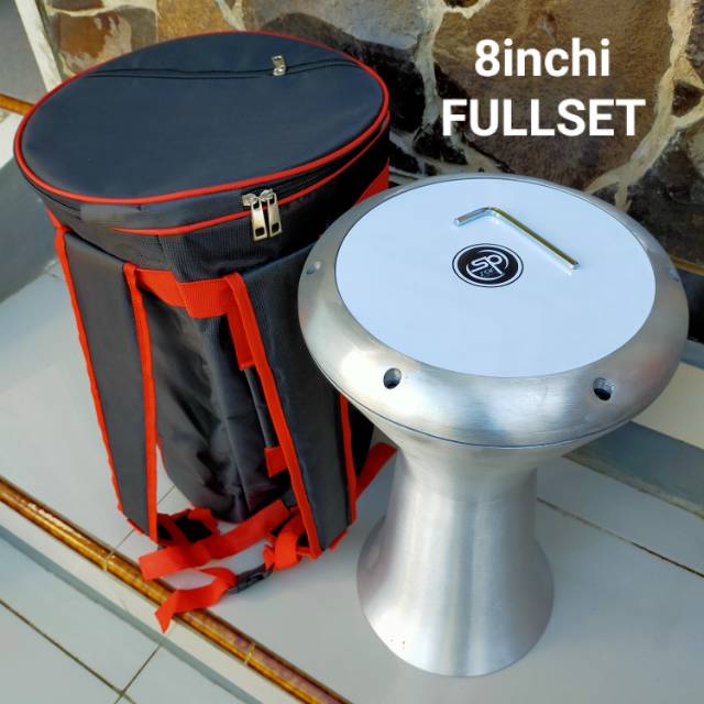 Terlaris Darbuka 300rb an 8inc fullset tas kunci L