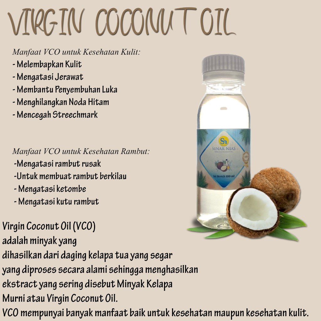 Vitamin Rambut Minyak Kelapa Murni VCO  Virgin Coconut Oil