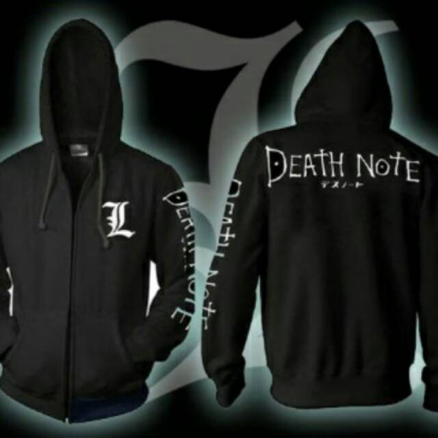 Sweater Anime Death Note Hitam Jaket Anime Death Note Hitam Hoodie Anime Death Note Shopee Indonesia