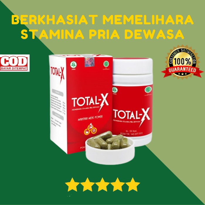 Total-x Naturafit Suplemen obat herbal pria perkasa kuat stamina tahan lama 100% ALAMI