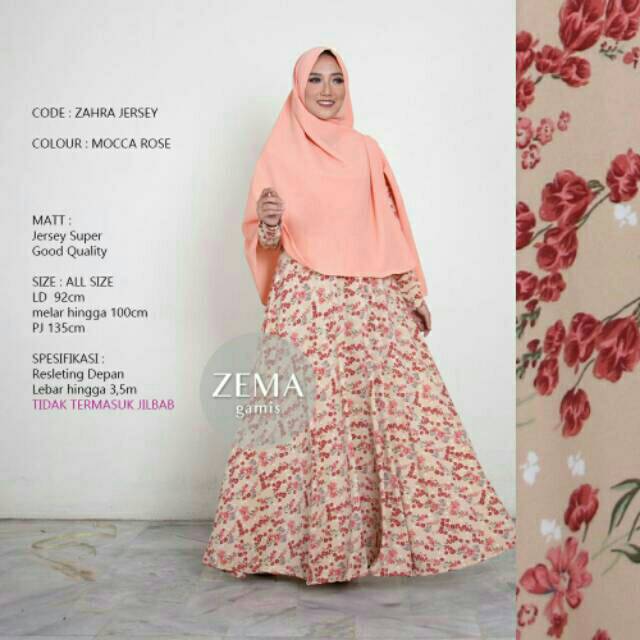 Gamis terusan. Gamis best seller. Gamis Jersey original by Zema Gamis Zema