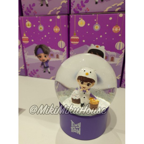 TINYTAN SNOWBALL BTS OFFICIAL SNOW BALL GLOBE BT21 PURPLE HOLIDAY MERCH MD MERCHADISE WINTER